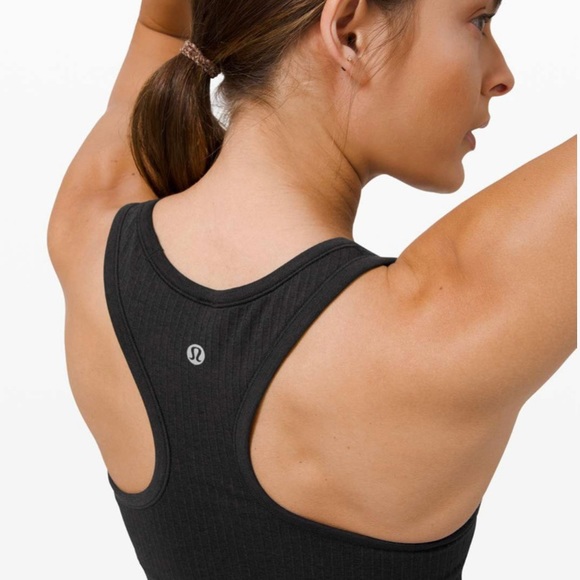 Lululemon Ebb To Street Racerback Crop Tank Black Size 8 - Picture 5 of 8